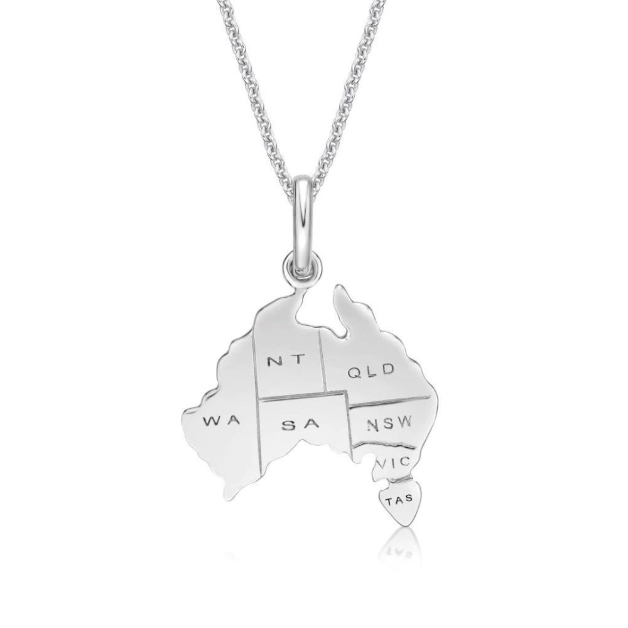 Picture of OZZIE MAP with STATES CHARM with chain